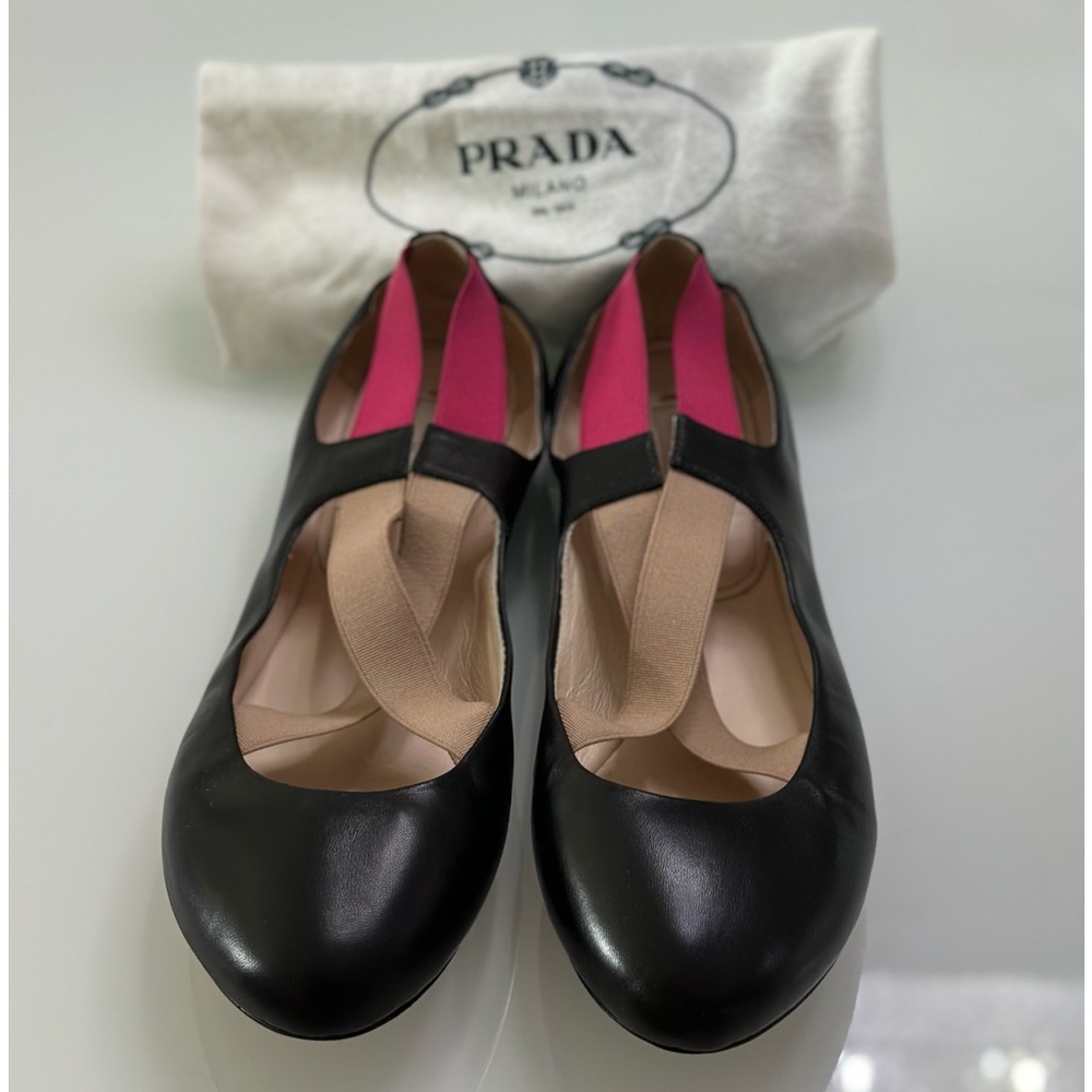 NEW PRADA ballet flats nappa leather 9
